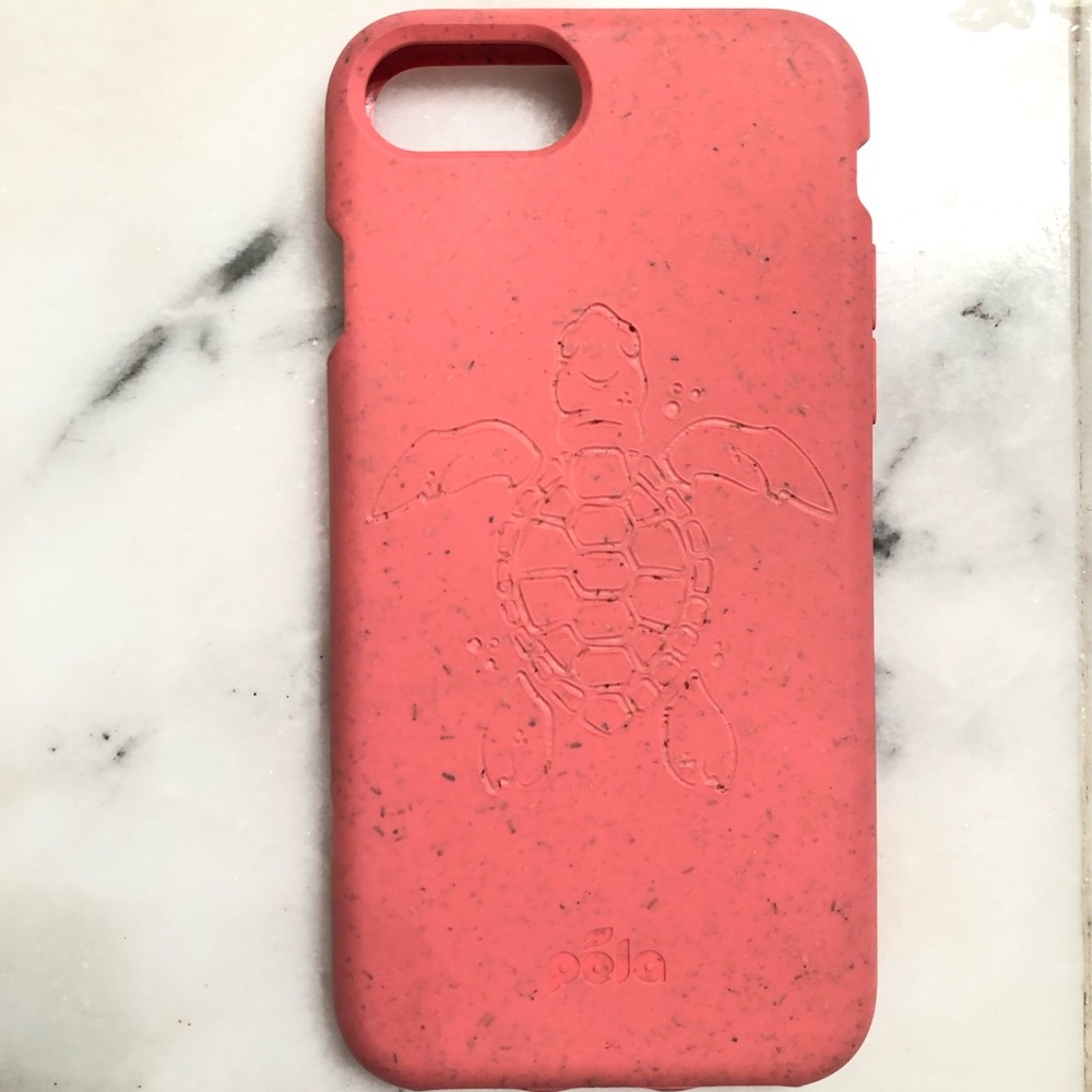 BRAND NEW Pela case: CORAL PINK WITH TURTLE